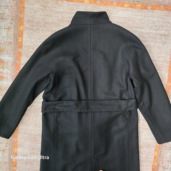 Massimo Dutti Women’s Wool Blend Long Coat – Black – Size 34 (XS/S) - Picture 4 of 11